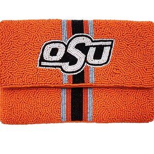 OSU Beaded Clutch